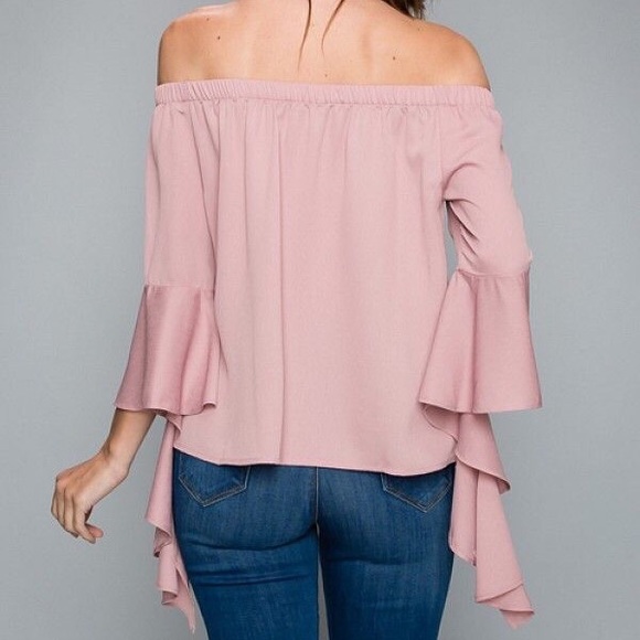 Bell Sleeve Off the Shoulder Top - Picture 4 of 5